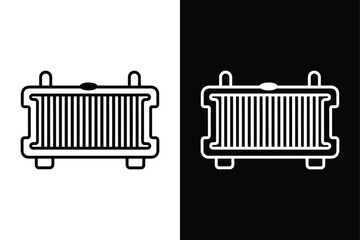Download Car Radiator Silhouette Icon Crisp Vector Graphic.