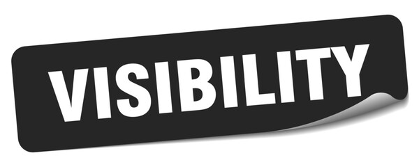 visibility sticker. visibility label