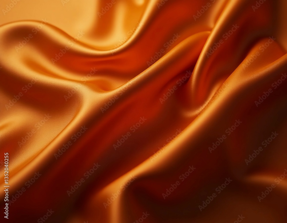 Poster captivating folds of orange silk create a dynamic interplay of waves that shimmer with rich color an