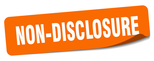 non-disclosure sticker. non-disclosure label