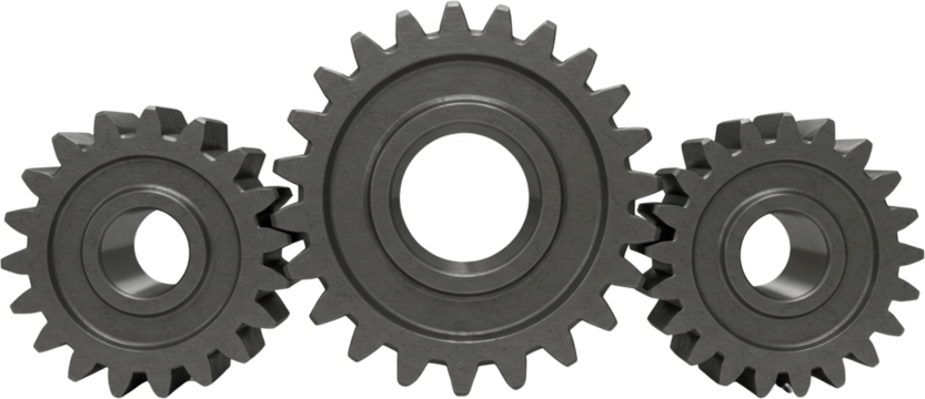 Interlocking Metal Gears Teamwork Collaboration Machine Parts Engineering Technology