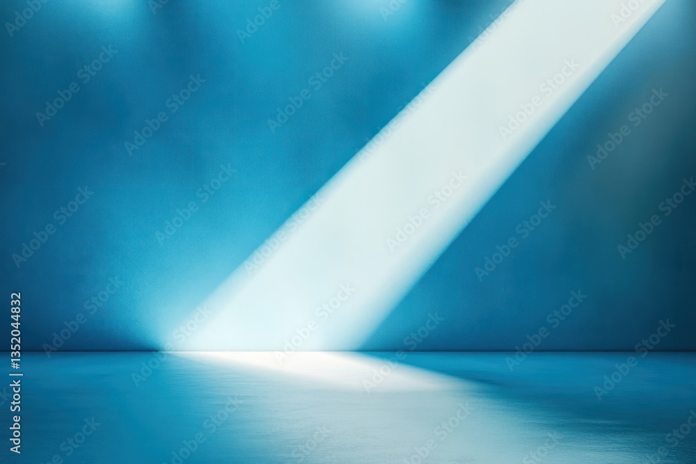 Poster Abstract Blue Background for Modern Art Presentation with Soft Gradients and Blurred Shadows