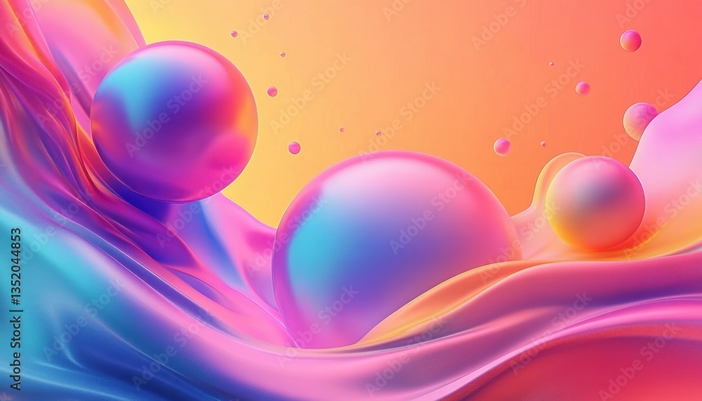 Aufkleber dynamic fluid abstract geometry with sporty patterns and vibrant liquid swirls