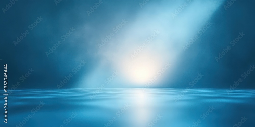 Poster abstract blue background with blurred shadows and soft light for artistic product presentation