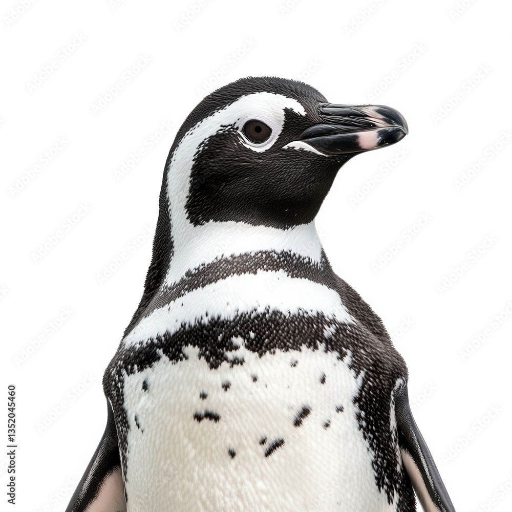 Poster penguin showcasing its distinctive black and white plumage and characteristic features the backgroun