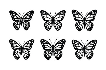 monarch butterfly clipart isolate vector silhouette