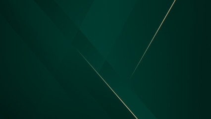 4k Abstract argyle abstract luxury dynamic background with golden lines on dark green backdrop. Vivid geometric polygonal business card. Dark emerald deep royal BG. Gold thin shine lines. 3d modern BG