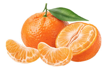 Mandarin orange isolated on transparent background