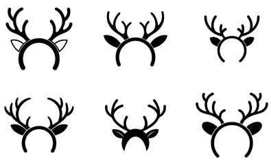 Obraz premium Festive Deer Antlers Headbands for Parties design