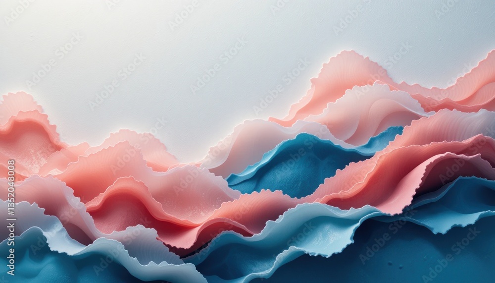 Poster dynamic flow of colorful waves abstract design digital art modern aesthetic artistic interpretation