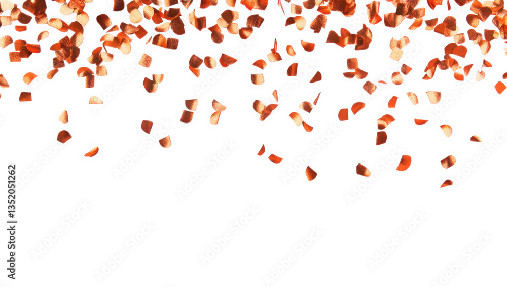 Poster a scattering of red chili flakes against a clean white background creating a vibrant and dynamic vis