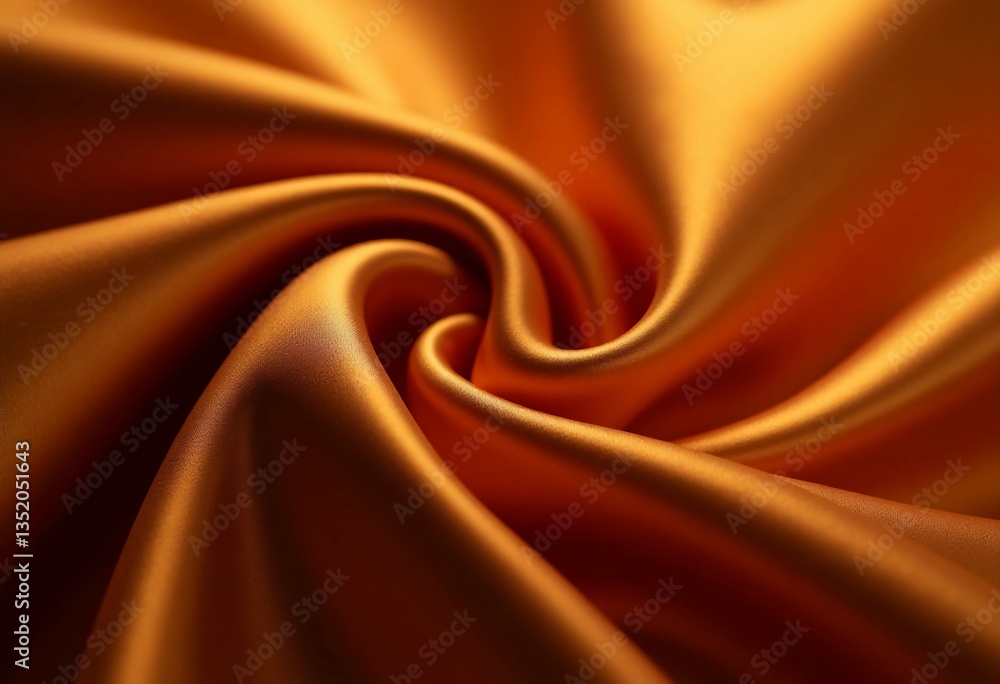 Poster luxurious golden fabric flows elegantly, showcasing its smooth texture and rich color. the intricate