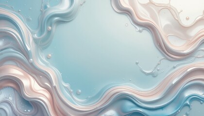 Obraz premium Fluid abstract art digital creation colorful waves serenity vibrant aesthetic modern design