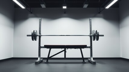 Bench Press Exercise Top Down View, Fitness Equipment
