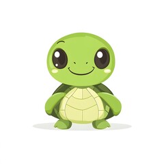 Adorable Cartoon Baby Turtle