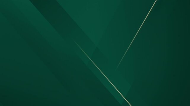 4k Abstract argyle abstract luxury animated background with golden lines on dark green backdrop. Vivid geometric polygonal seamless looped animation. Dark emerald deep royal BG. Gold thin shine lines
