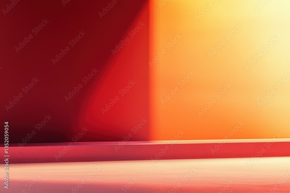 Poster abstract red gradient minimalist background with soft light shadows for branding presentation decor