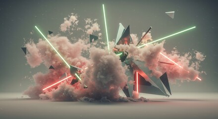 Explosive Neon Abstract Energy