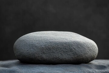Minimalist Gray Rock Texture Still Life Dark Background Ambient Lighting Soft Shadows