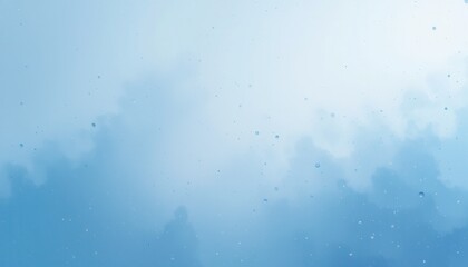 Calm snowfall over blue mountains nature scene atmospheric perspective