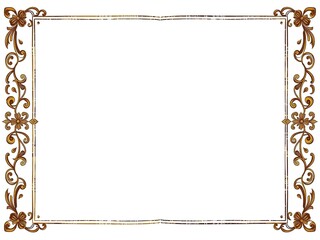 Ornate Medieval Manuscript Page Border Design