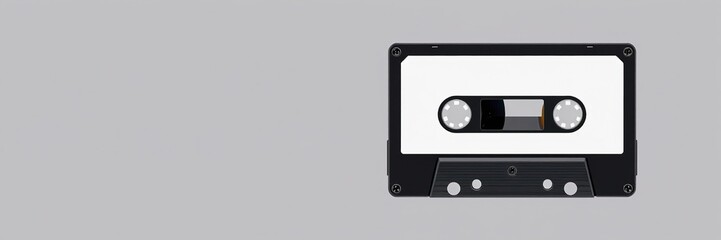 Fototapeta premium Retro Cassette Tape Case Mockup - Blank Design Template