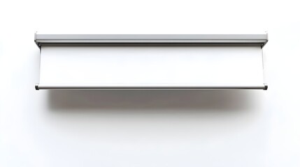 White Metal Roller Door Shutter on White Background with Sleek Finish (Exterior Design)
