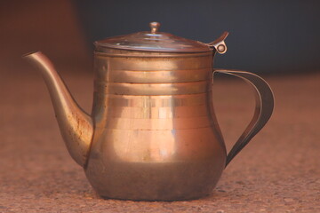 Moroccan Metal Teapot Close Up