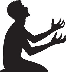 Desperate gesture vector