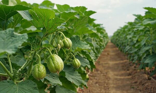 Ripe Chayote on Vine  