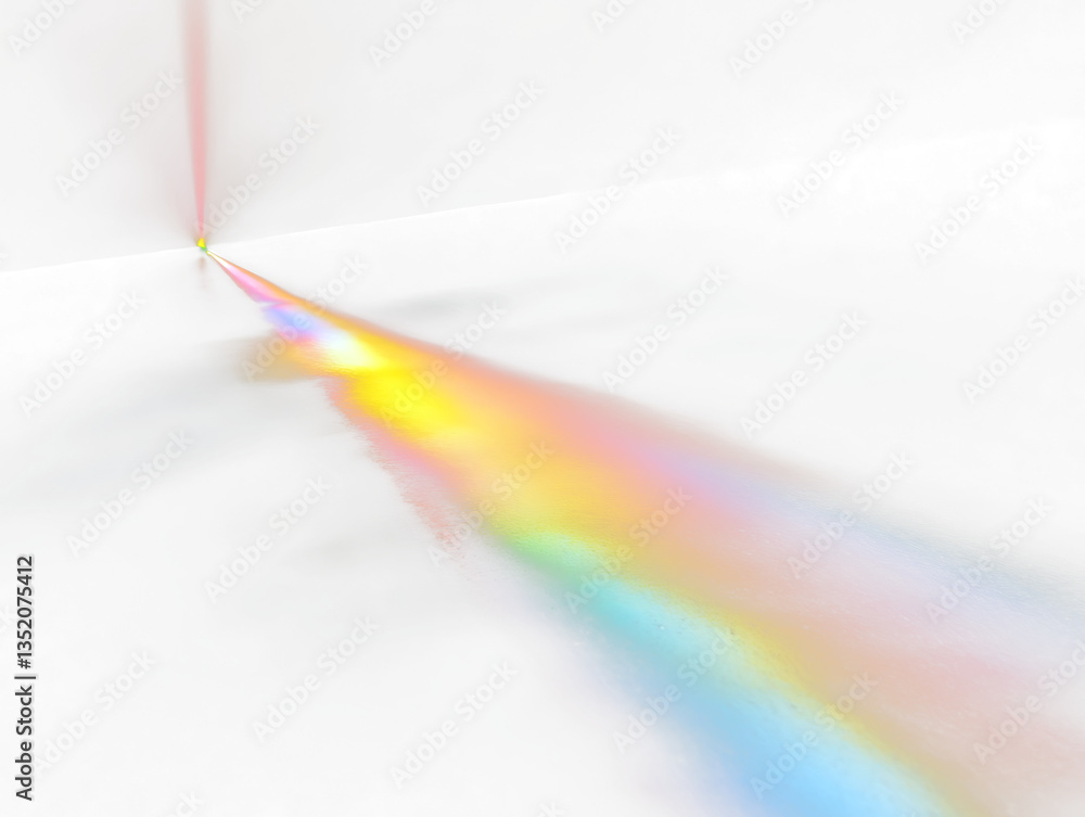 Poster spectrum of light beam refracting in dark.