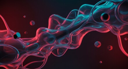 Futuristic Neon Organic Forms