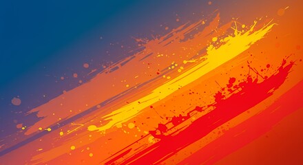 Vibrant Abstract Brushstrokes