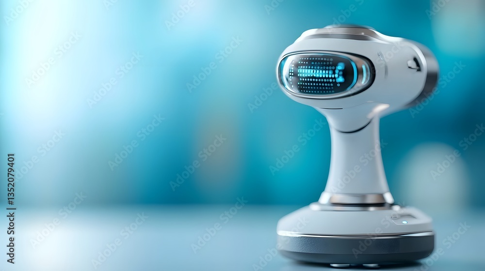 Poster ai powered robotic device showcasing cutting edge neurological diagnostics technology