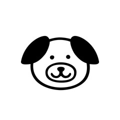 シンプルないぬのイラスト素材
