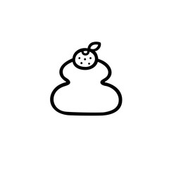 シンプルな鏡餅のイラスト素材