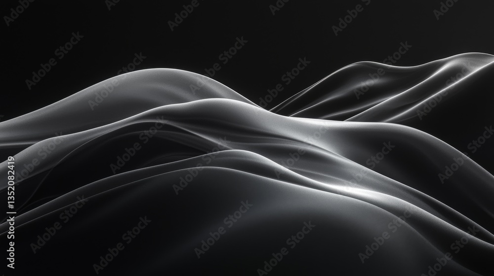 Poster abstract waves with smooth flowing lines.