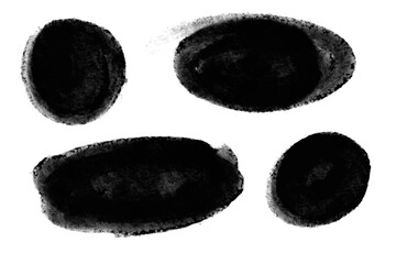 Artistic Brushstroke Texture - Black Ink on White Canvas 4