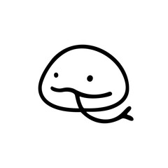 シンプルなへびのイラスト素材