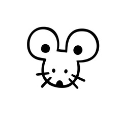 シンプルなねずみのイラスト素材