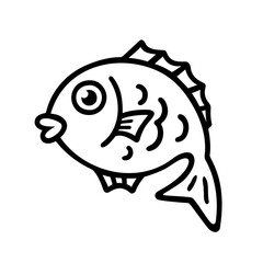 シンプルな鯛のイラスト素材
