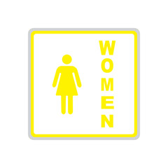 Women toilet signage vector illustration 02