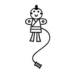 シンプルな凧のイラスト素材