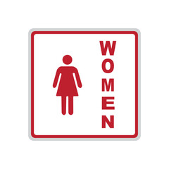 Women toilet signage vector illustration 03