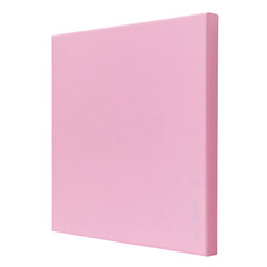Fototapeta premium a simple solid pink canvas against a white wall showcasing a minimalist aesthetic ideal for artistic expression or decorative purposes