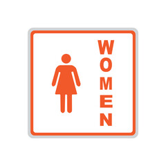 Women toilet signage vector illustration 04