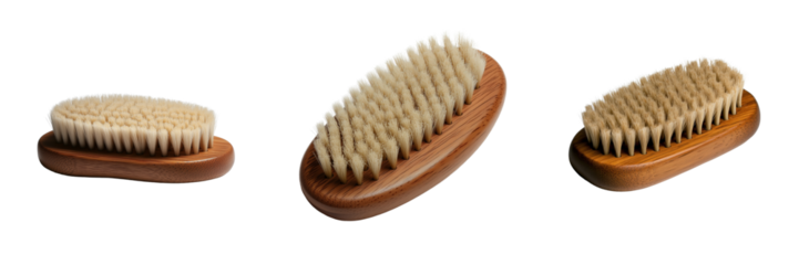 Brushing techniques for hair care a cozy home on transparent background