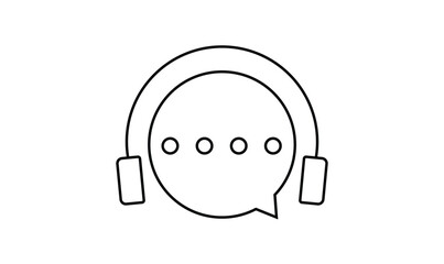 Support service editable line icon. Customer Support Icon. Consultation, telemarketing, consultant. Vector illustration