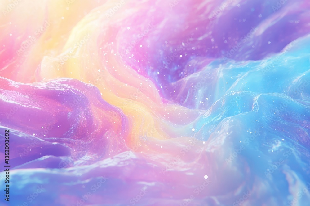 Aufkleber abstract colorful rendering of swirling liquid surfaces with subtle light