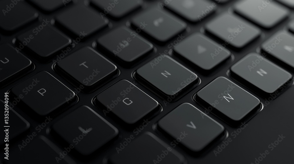 Poster close-up view of a black keyboard key.